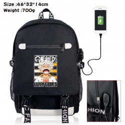 One Piece canvas USB backpack ...