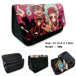 Toilet-bound Hanako-kun Anime Velcro canvas zipper pencil case Pencil Bag 21×14×7.5cm