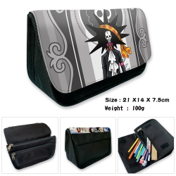  One Piece Anime Velcro canvas zipper pencil case Pencil Bag 21×14×7.5cm