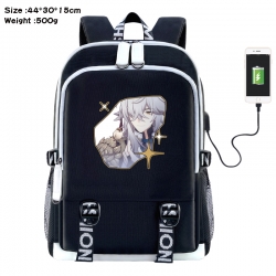 Honkai: Star Rail Anime Double Zipper Data Backpack 44X30X15CM