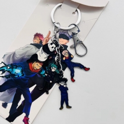 Jujutsu Kaisen Anime character 4 pendant metal keychain backpack pendant style E