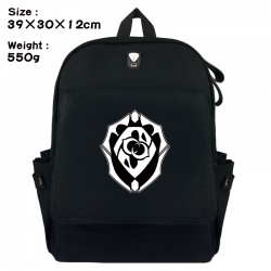 Honkai: Star Rail Canvas Flip Backpack Student Schoolbag Headphone Hole 39X30X12CM 