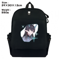 Honkai: Star Rail Canvas Flip Backpack Student Schoolbag Headphone Hole 39X30X12CM 