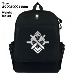 Honkai: Star Rail Canvas Flip Backpack Student Schoolbag Headphone Hole 39X30X12CM 