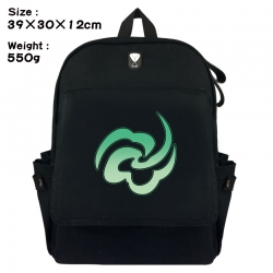 Honkai: Star Rail Canvas Flip Backpack Student Schoolbag Headphone Hole 39X30X12CM 