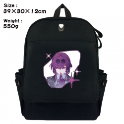 Honkai: Star Rail Canvas Flip Backpack Student Schoolbag Headphone Hole 39X30X12CM 