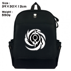 Honkai: Star Rail Canvas Flip Backpack Student Schoolbag Headphone Hole 39X30X12CM 