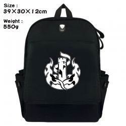 Honkai: Star Rail Canvas Flip Backpack Student Schoolbag Headphone Hole 39X30X12CM 