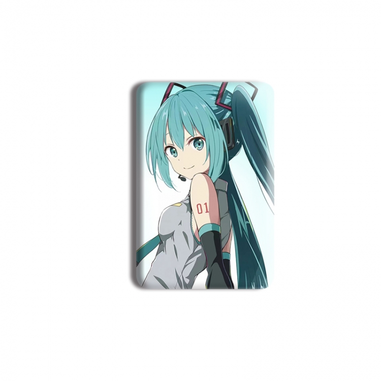 Hatsune Miku Anime square tinplate badge chest badge 40X60CM price for 5 pcs