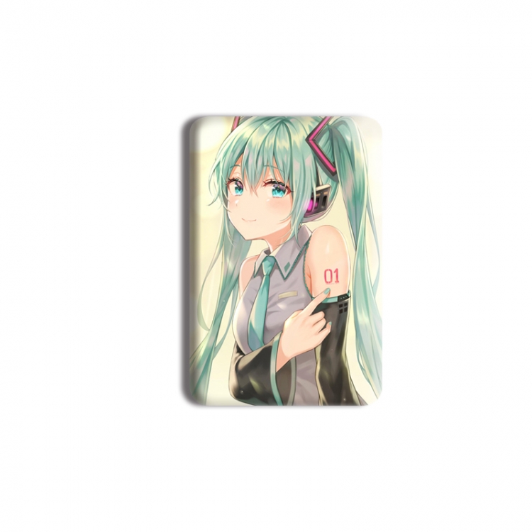 Hatsune Miku Anime square tinplate badge chest badge 40X60CM price for 5 pcs