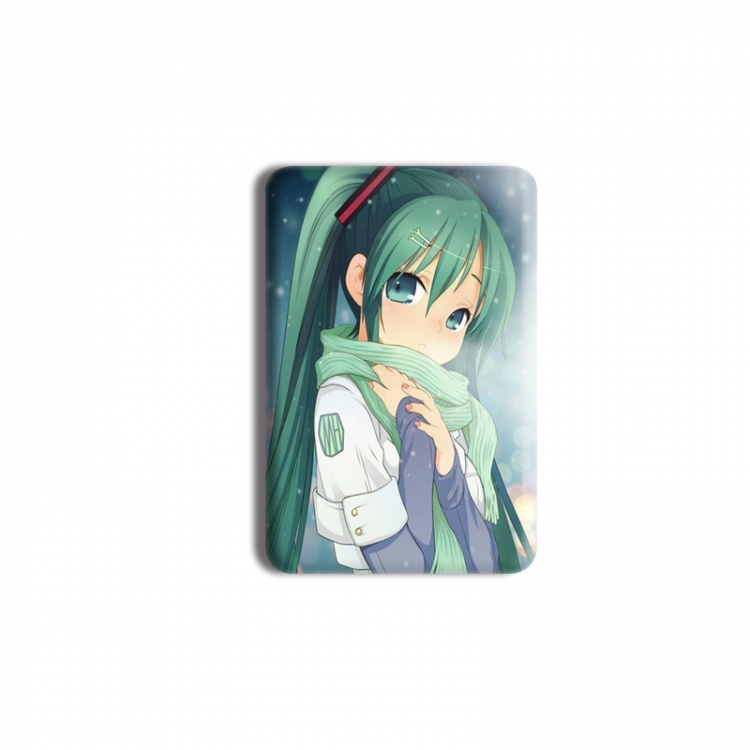 Hatsune Miku Anime square tinplate badge chest badge 40X60CM price for 5 pcs