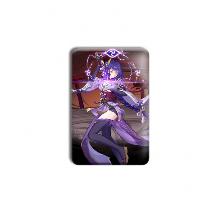 Genshin Impact Anime square tinplate badge chest badge 4X6CM price for 5 pcs