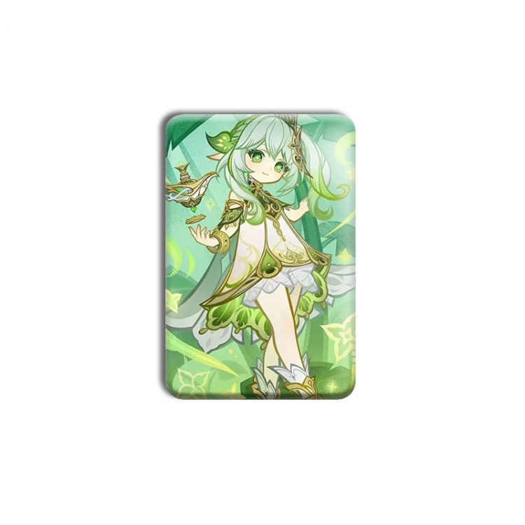 Genshin Impact Anime square tinplate badge chest badge 4X6CM price for 5 pcs
