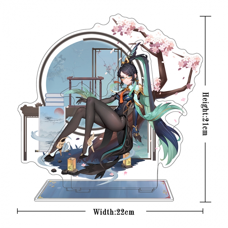 Genshin Impact Acrylic interlayer technology double-sided Standing Plates stand figure 21CM