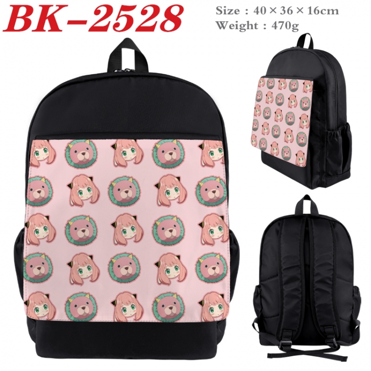 SPY×FAMIL Waterproof nylon canvas flip color picture backpack 40X36X16CM