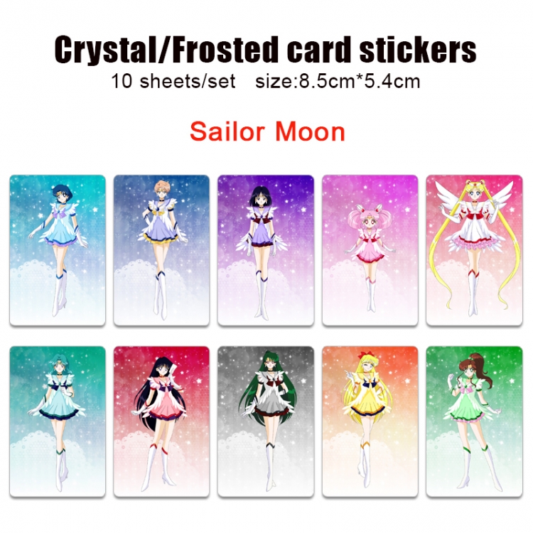 sailormoon Frosted anime crystal bus card decorative sticker a set of 10  price for 5 set