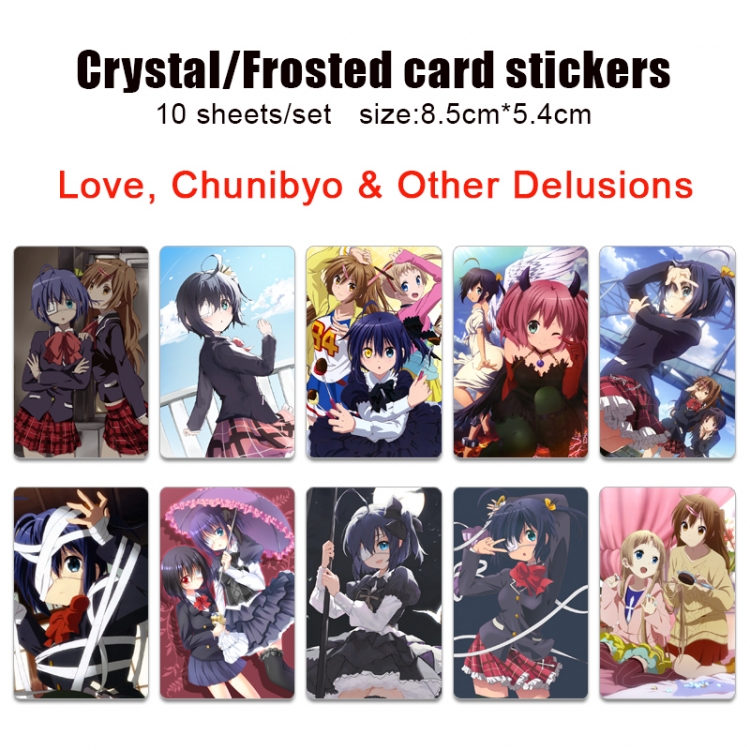 Chuunibyou Demo Koi Ga Shitai Frosted anime crystal bus card decorative sticker a set of 10  price for 5 set