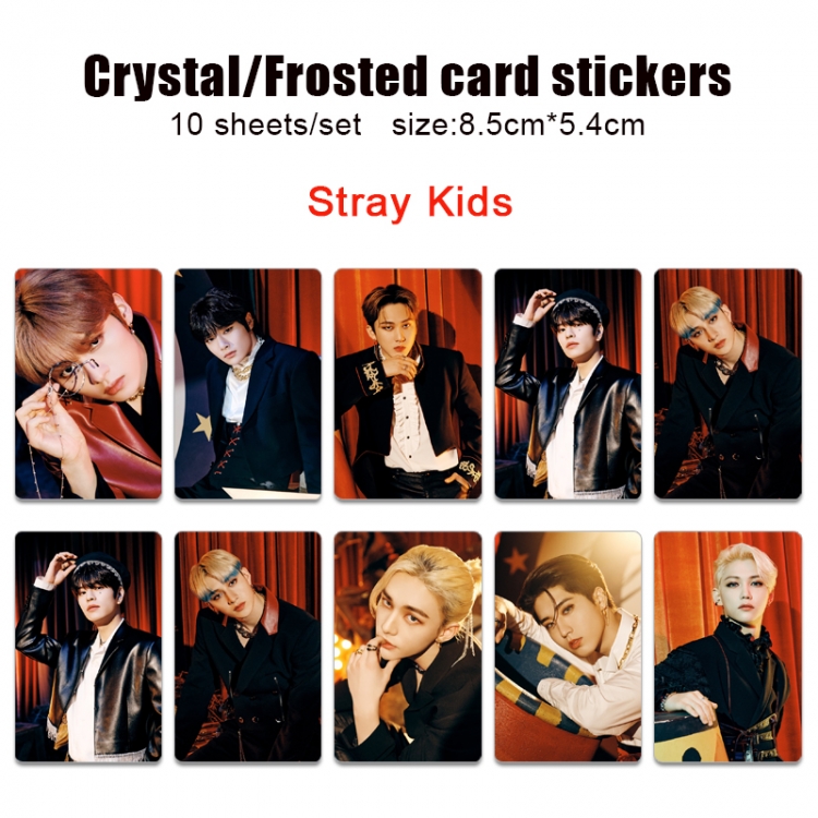 straykids Anime Crystal Bus Card Decorative Sticker Smooth Transparent Style a set of 10 price for 5 set