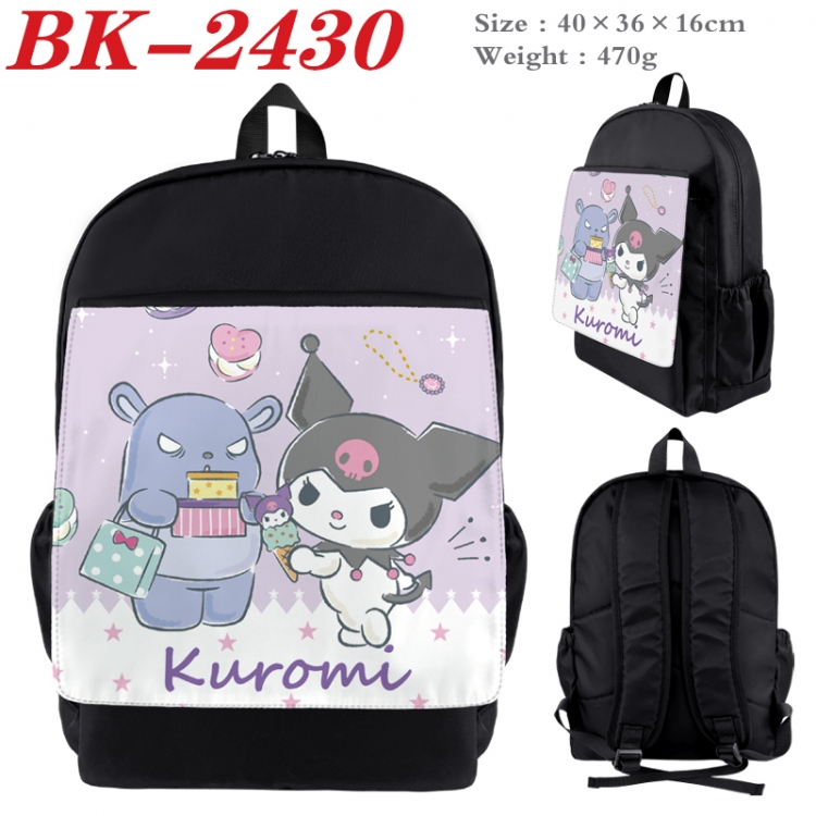 sanrio Waterproof nylon canvas flip color picture backpack 40X36X16CM