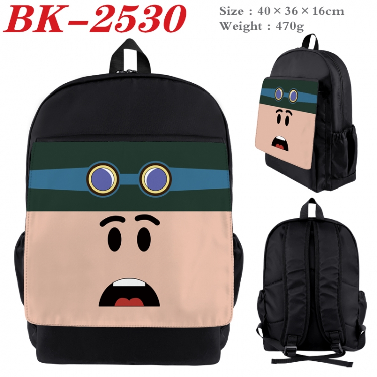 Roblox Waterproof nylon canvas flip color picture backpack 40X36X16CM