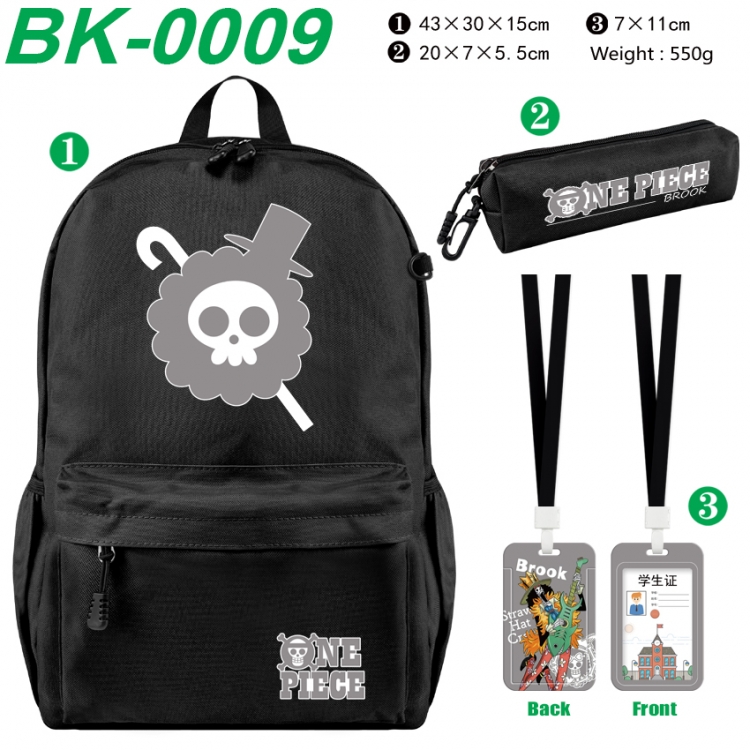One Piece Waterproof nylon canvas backpack pencil case identification set 43X30X15cm