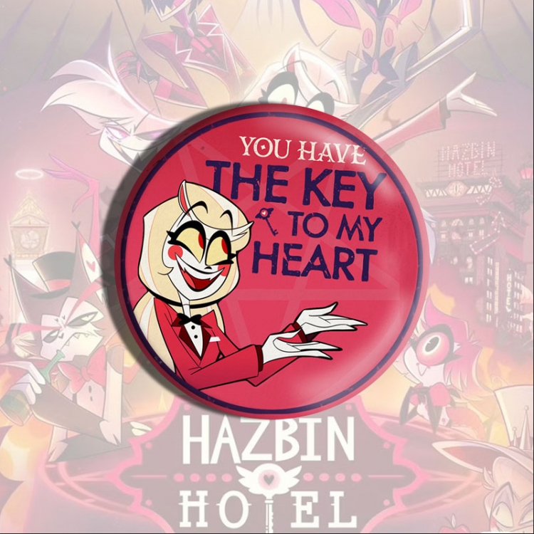 Hazbin Hotel Anime tinplate brooch badge price for 5 pcs
