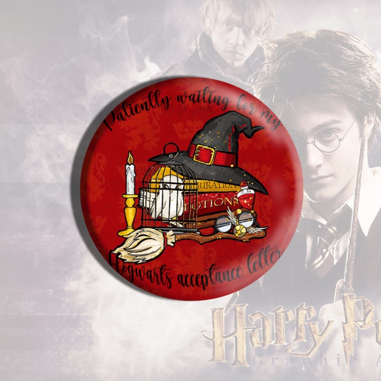 Harry Potter Anime tinplate brooch badge price for 5 pcs