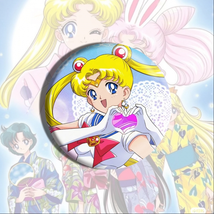 sailormoon Anime tinplate brooch badge price for 5 pcs