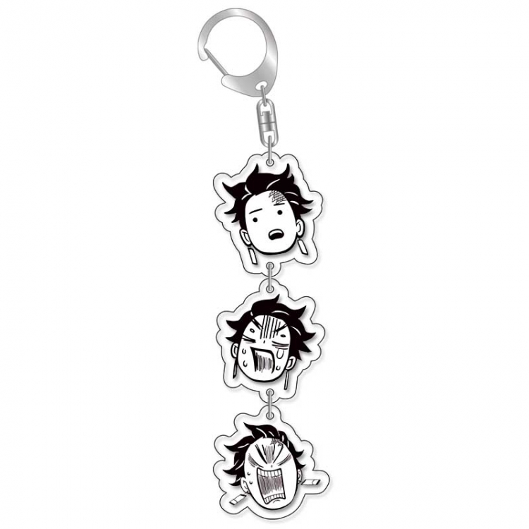 Demon Slayer Kimets Anime peripheral acrylic keychain pendant with 3 pendants price for 5 pcs 