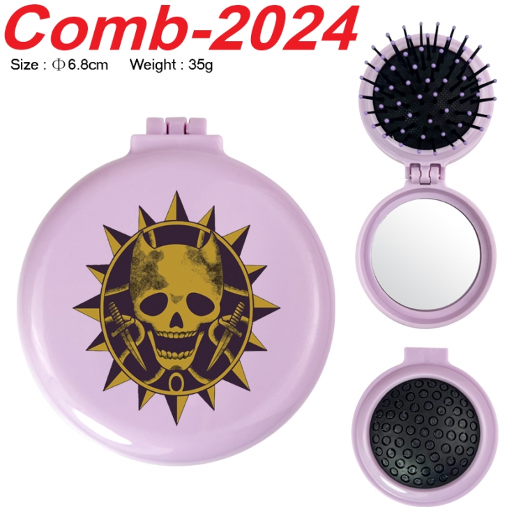 JoJos Bizarre Adventure UV printed student multifunctional small mirror and comb 6.8cm  price for 5 pcs