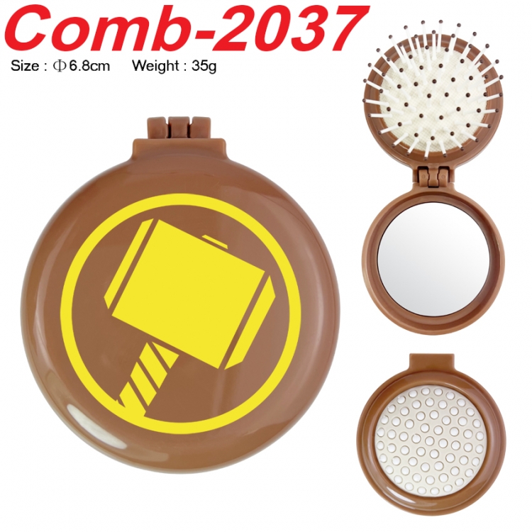 Superheroes UV printed student multifunctional small mirror and comb 6.8cm  price for 5 pcs