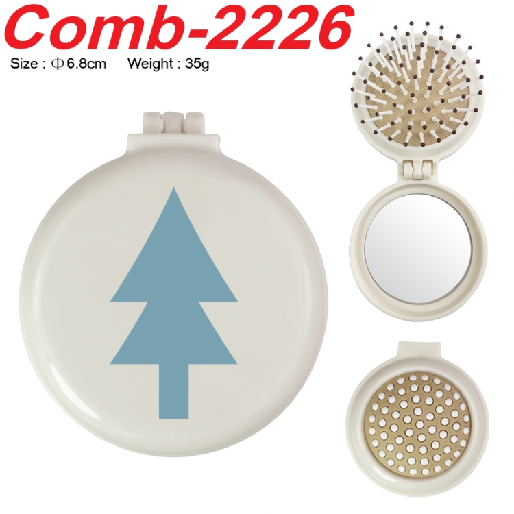Gravity Falls UV printed student multifunctional small mirror and comb 6.8cm  price for 5 pcs