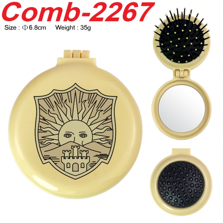 Black Clover UV printed student multifunctional small mirror and comb 6.8cm  price for 5 pcs