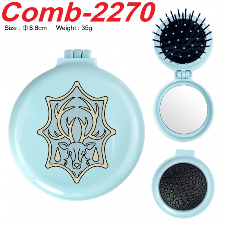 Black Clover UV printed student multifunctional small mirror and comb 6.8cm  price for 5 pcs