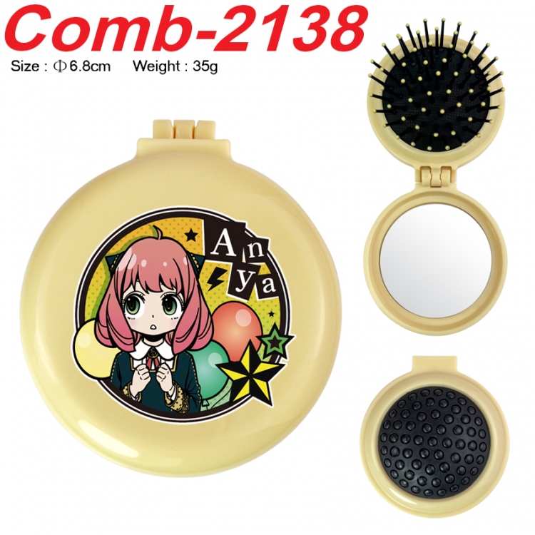  SPY×FAMILY UV printed student multifunctional small mirror and comb 6.8cm  price for 5 pcs