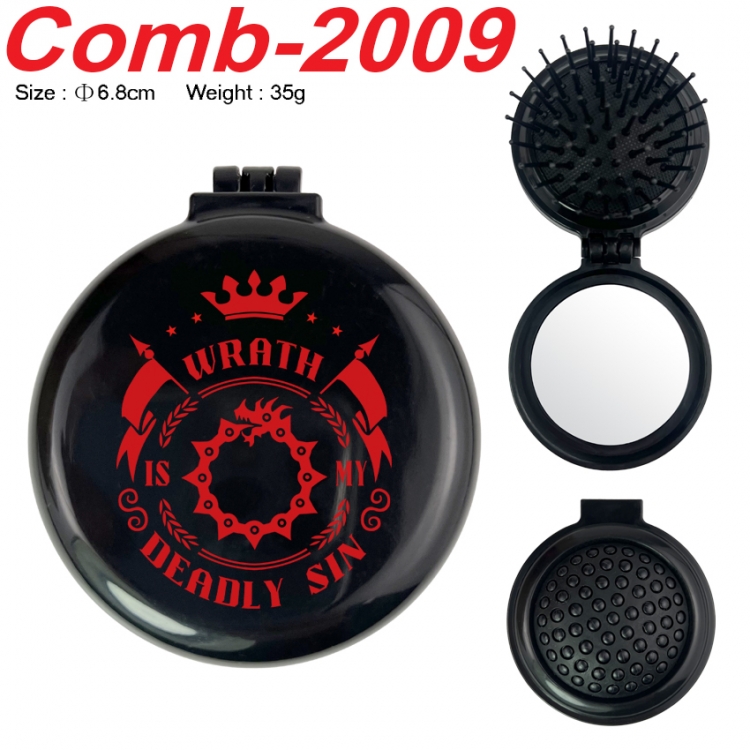The Seven Deadly Sins UV printed student multifunctional small mirror and comb 6.8cm  price for 5 pcs
