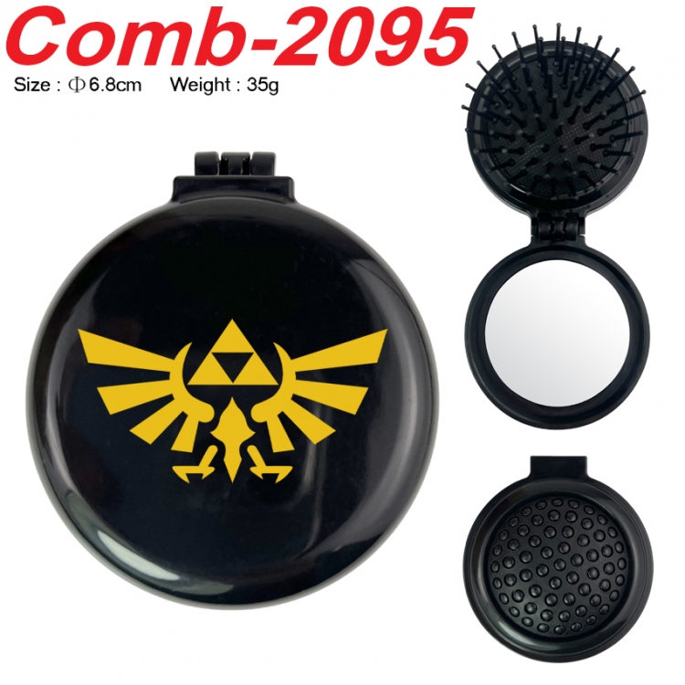 The Legend of Zelda UV printed student multifunctional small mirror and comb 6.8cm  price for 5 pcs