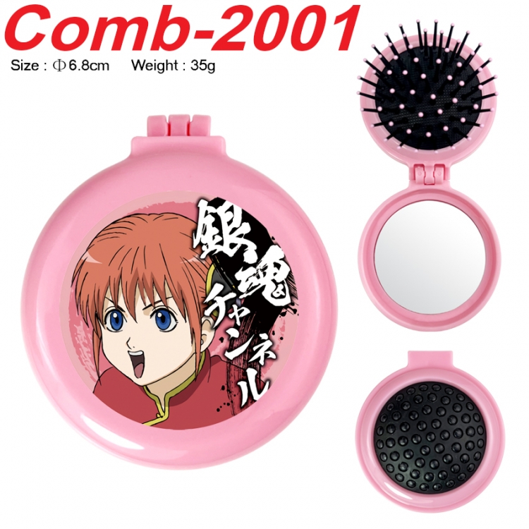 Gintama UV printed student multifunctional small mirror and comb 6.8cm  price for 5 pcs