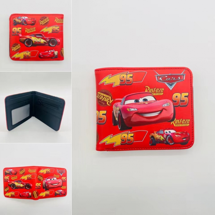 Cars Full color Two fold short card case wallet 11X9.5CM