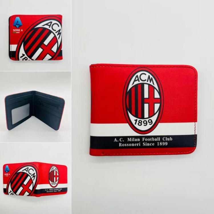 AC Milan Full color Two fold short card case wallet 11X9.5CM