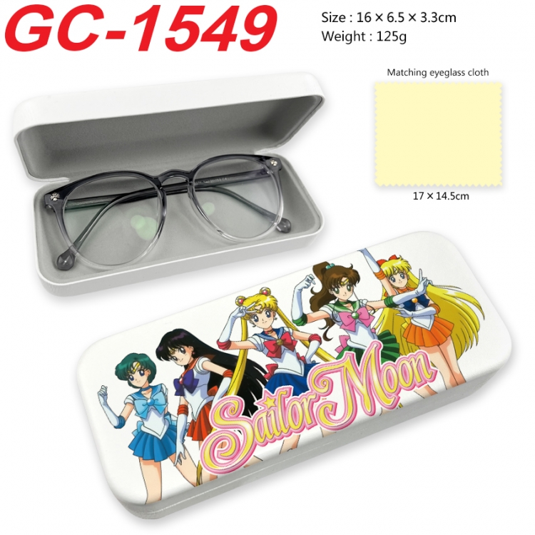 sailormoon Anime UV printed PU leather material glasses case 16X6.5X3.3cm