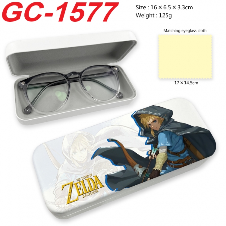 The Legend of Zelda Anime UV printed PU leather material glasses case 16X6.5X3.3cm
