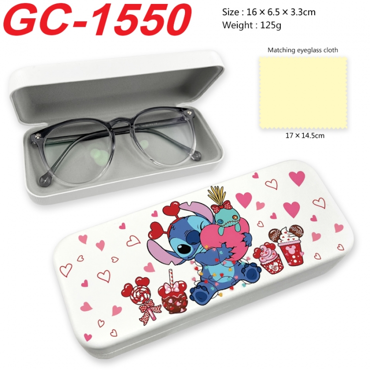 Lilo & Stitch Anime UV printed PU leather material glasses case 16X6.5X3.3cm