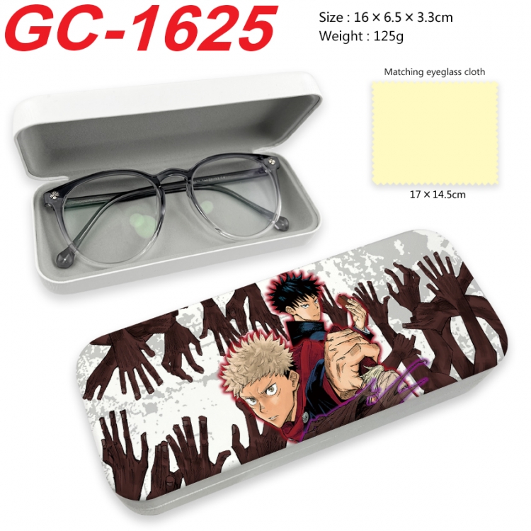 Jujutsu Kaisen Anime UV printed PU leather material glasses case 16X6.5X3.3cm