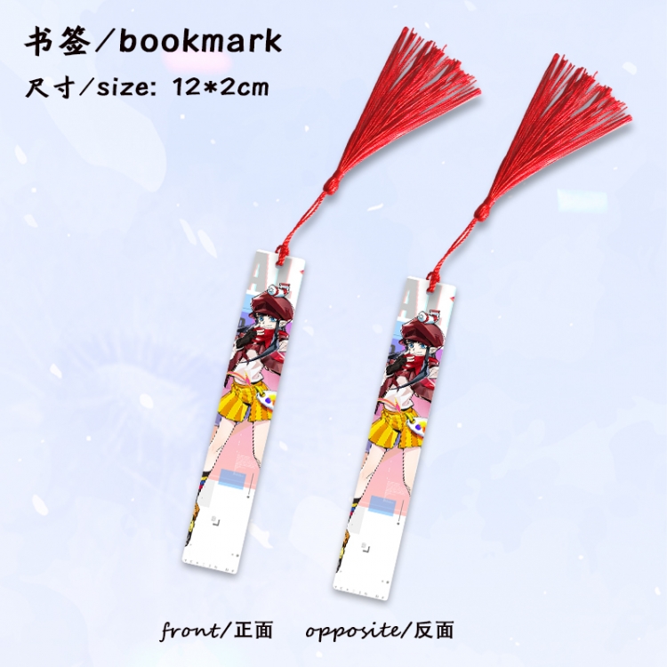 AOTU Anime full-color printed metal bookmark stationery accessories 12X2CM price for 5 pcs