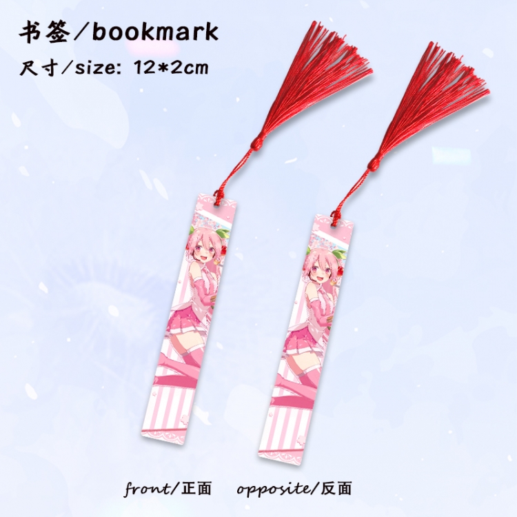 Hatsune Miku Anime full-color printed metal bookmark stationery accessories 12X2CM price for 5 pcs