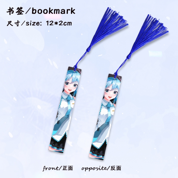 Hatsune Miku Anime full-color printed metal bookmark stationery accessories 12X2CM price for 5 pcs