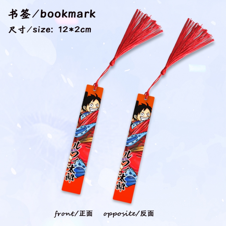 One Piece Anime full-color printed metal bookmark stationery accessories 12X2CM price for 5 pcs