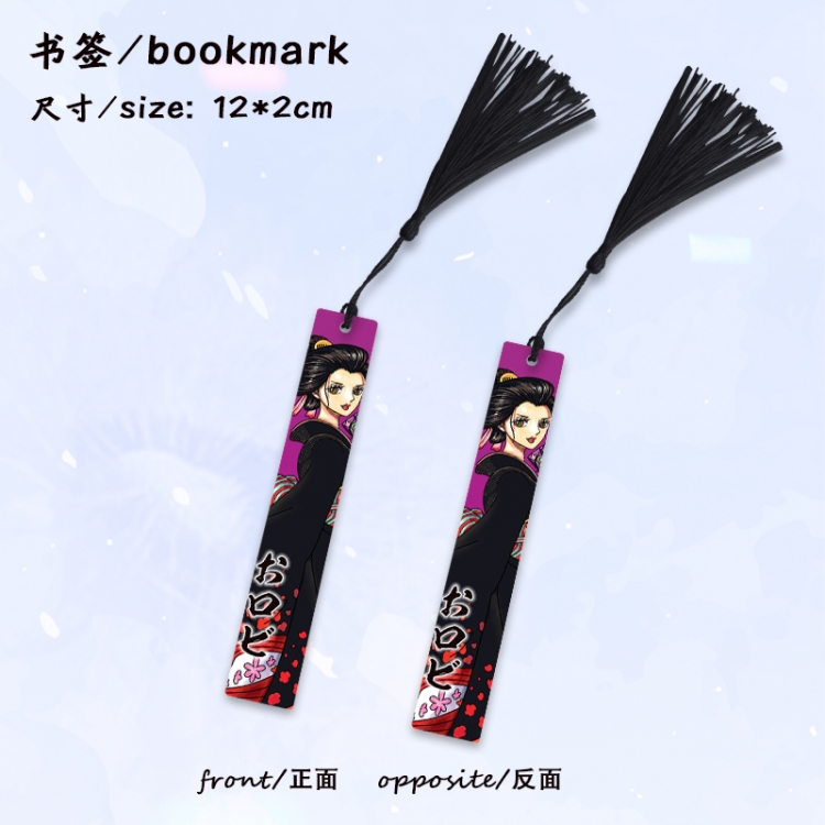One Piece Anime full-color printed metal bookmark stationery accessories 12X2CM price for 5 pcs