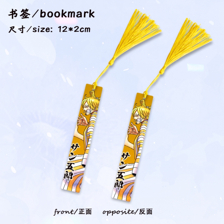 One Piece Anime full-color printed metal bookmark stationery accessories 12X2CM price for 5 pcs
